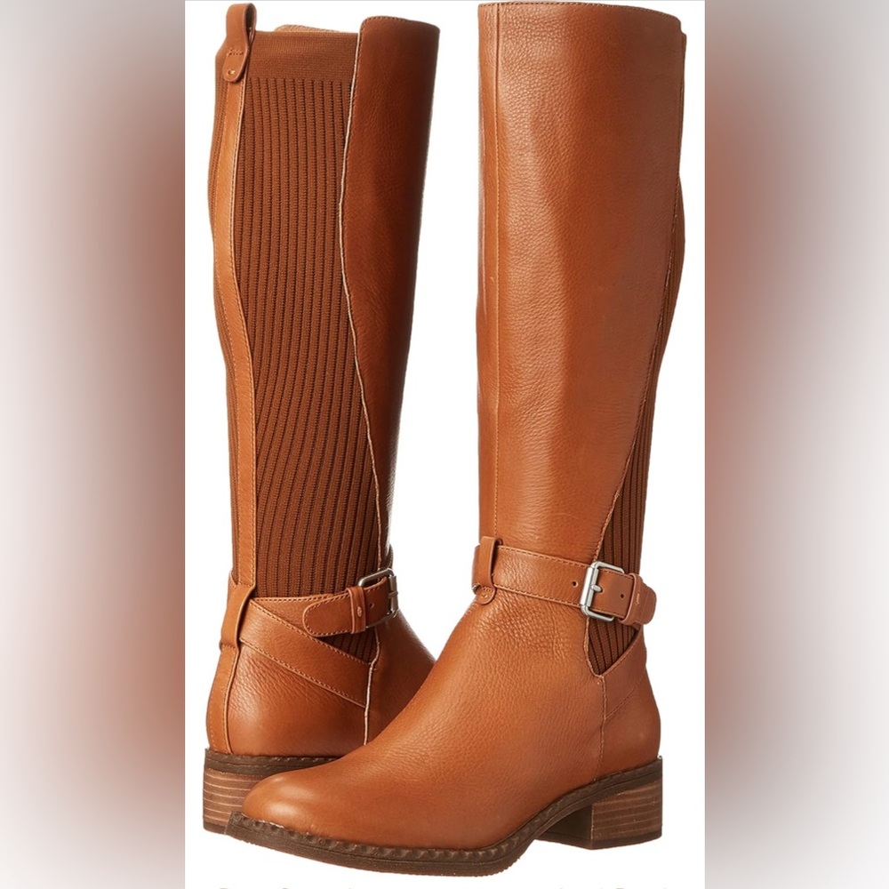 Kenneth Cole Women's Tan Leather Riding Boots